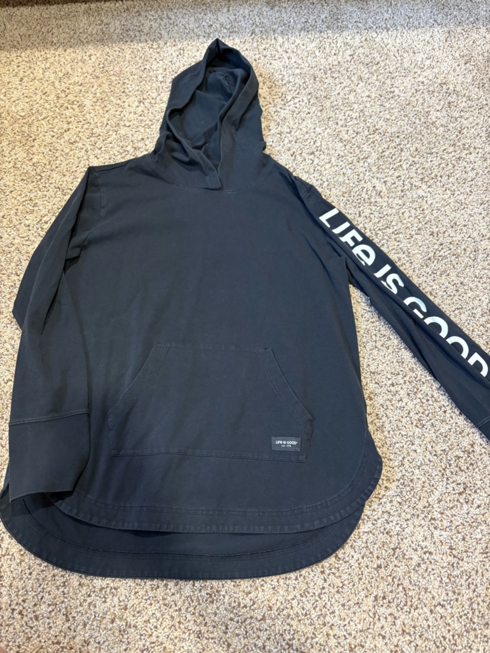 Life is Good           Crusher Flex Black Pullover Hoodie